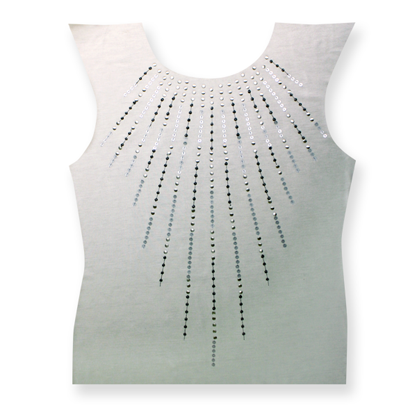 Muestra bordada lentejuela